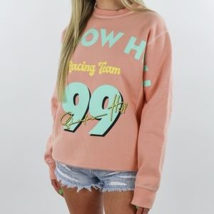 Shadow Hill- Icy Peach Racing Crewneck